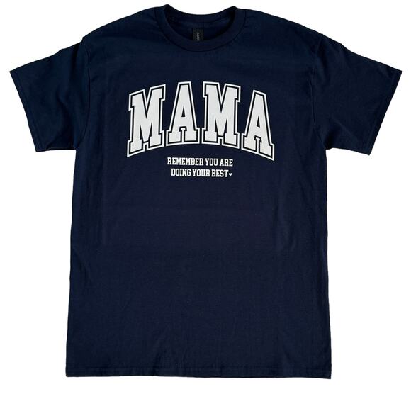 Mama…Doing Your Best Navy Blue Womens Medium T-Shirt Short Sleeve - Picture 2 of 6